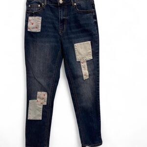 Charlotte Russe Dark Blue Patchwork Kids Jeans